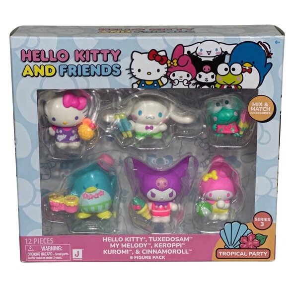Hello Kitty & Friends Tropical Party 6 Figure Pack Mix & Match Series 3 - Picture 1 of 3